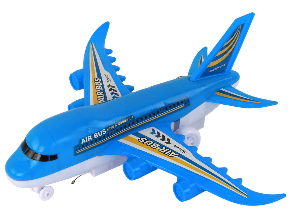 Nuotoliniu būdu valdomas keleivinis lėktuvas, mėlynas