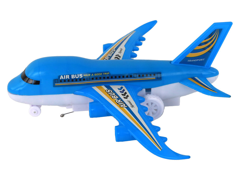 Nuotoliniu būdu valdomas keleivinis lėktuvas, mėlynas