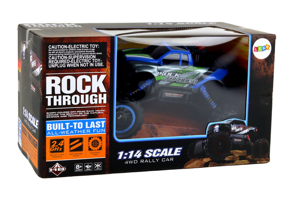 Nuotoliniu būdu valdomas visureigis 1:14 2.4G, mėlynas