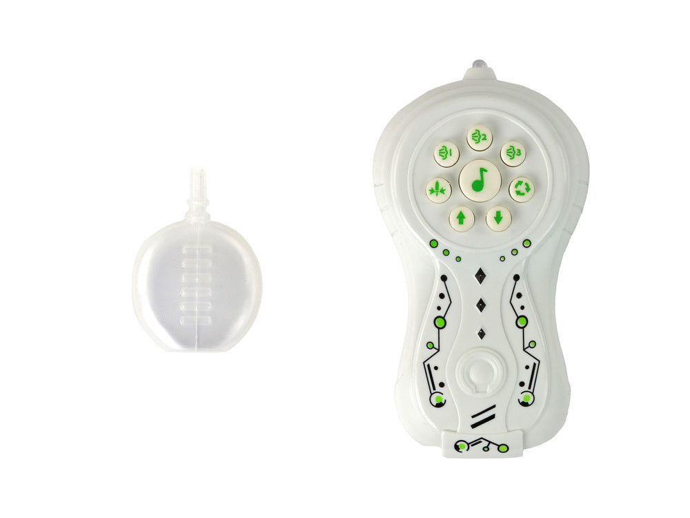 Nuotoliniu būdu valdomas didelis voras, baltai pilkas