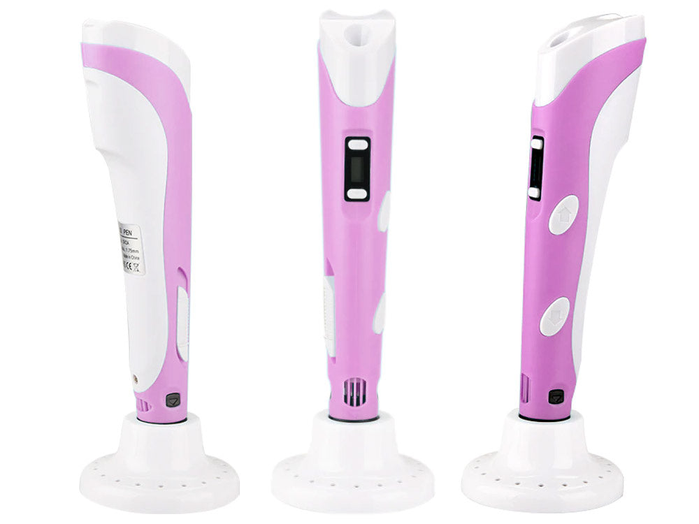 3D stebuklingas rašiklis su priedais, rožinis