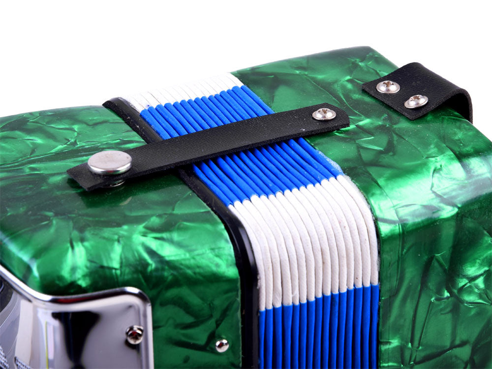 Didelis vaikiškas akordeonas, žalias