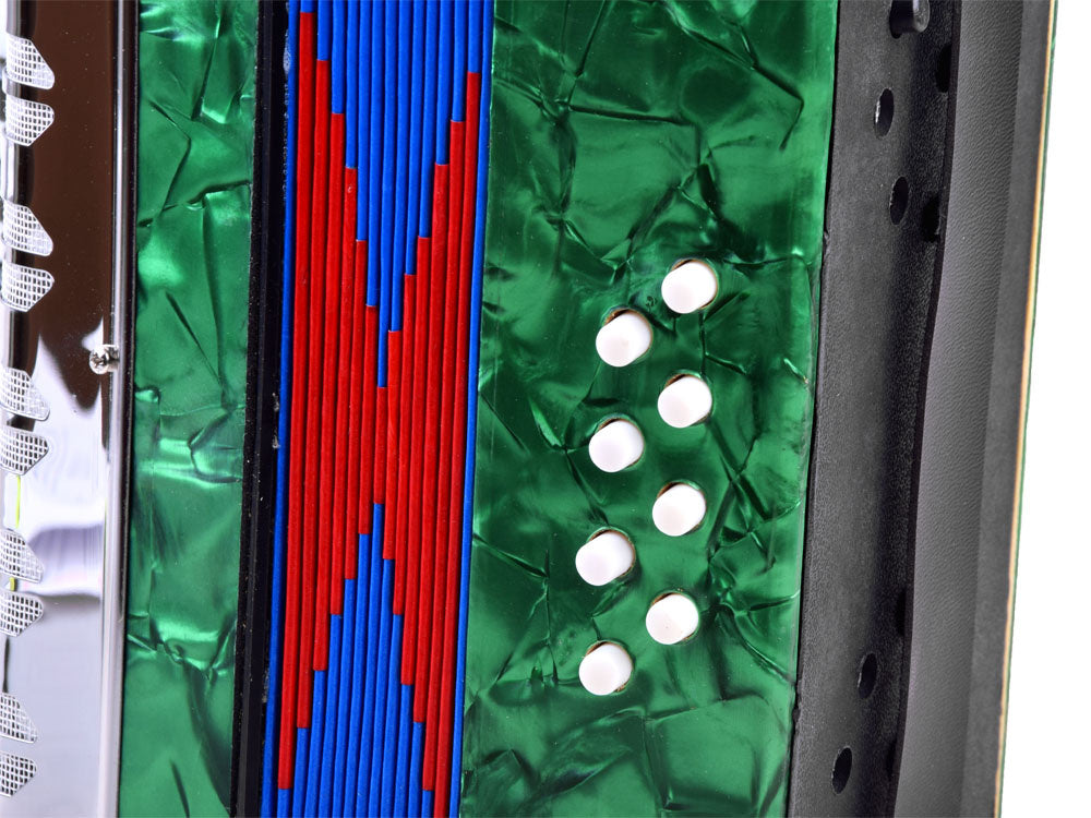 Didelis vaikiškas akordeonas, žalias