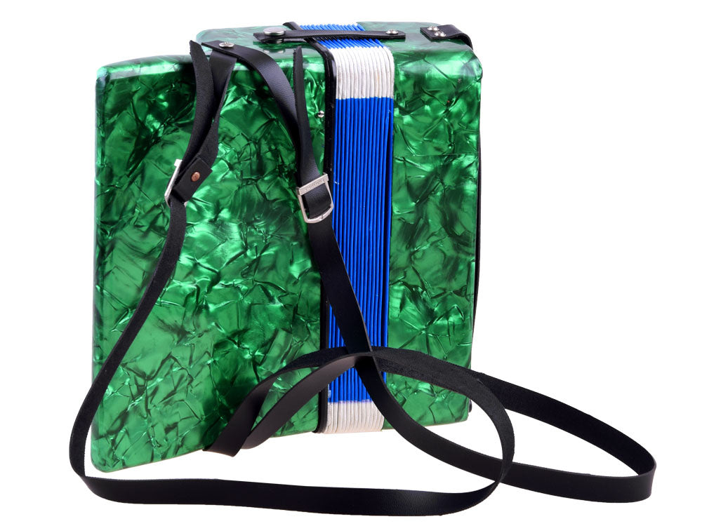 Didelis vaikiškas akordeonas, žalias