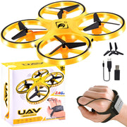 Nuotoliniu būdu valdomas dronas, geltonas