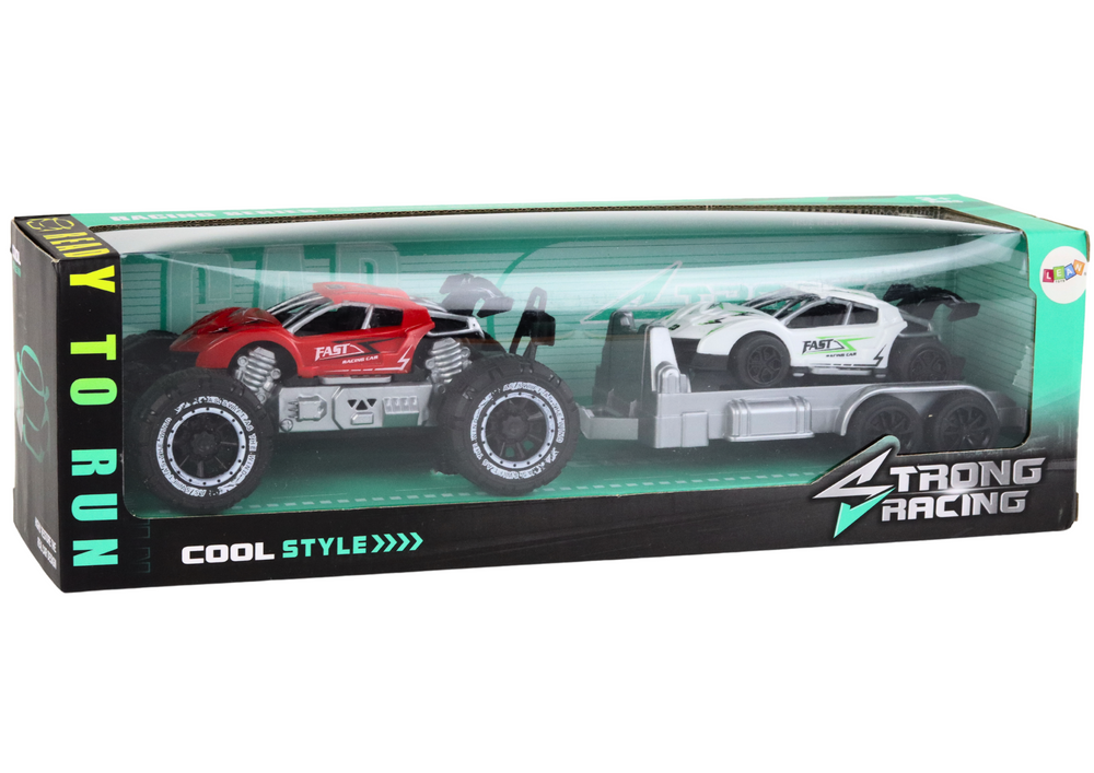 Transporto priemonių rinkinys, raudonai baltas