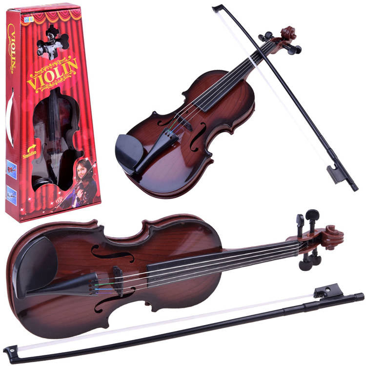 Vaikiškas smuikas, tamsiai rudas