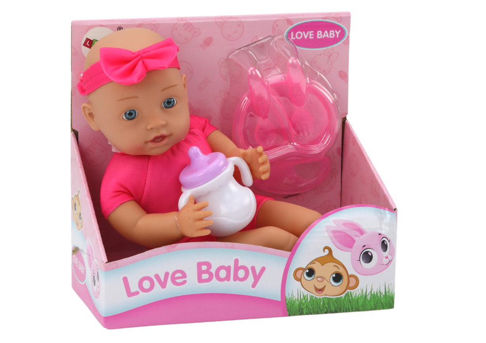 Lėlė kūdikis su aksesuarais, rožinė