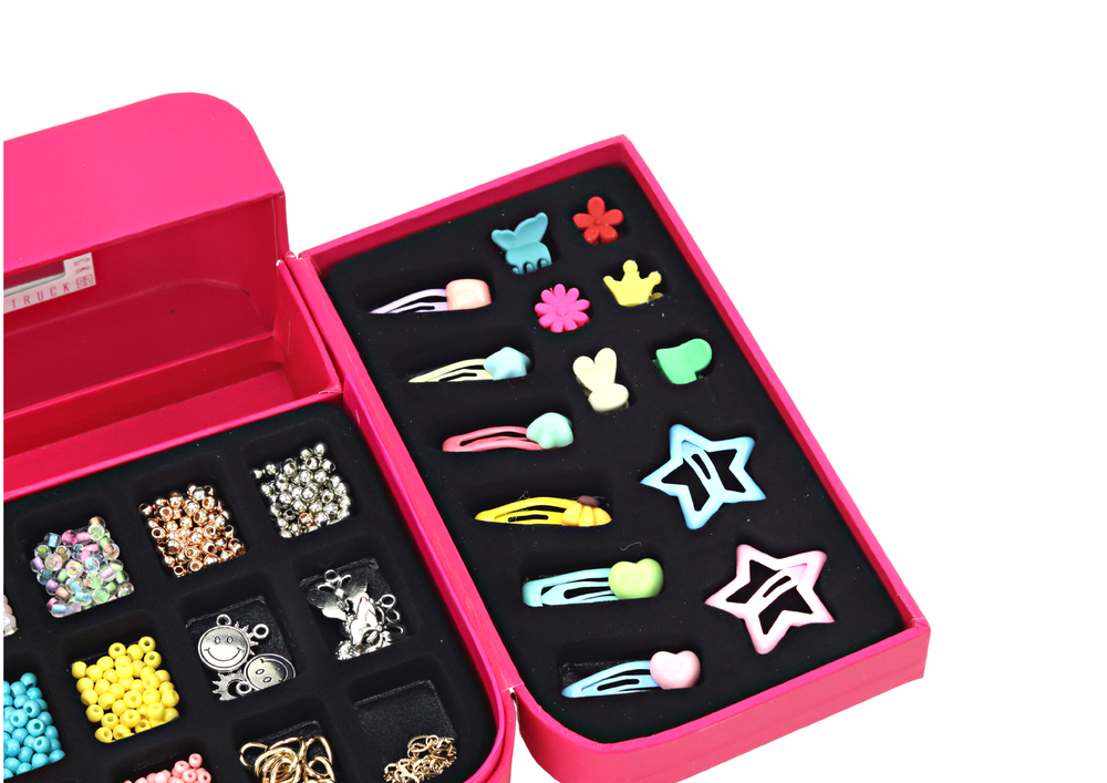 Kūrybinis papuošalų kūrimo rinkinys skrynelėje