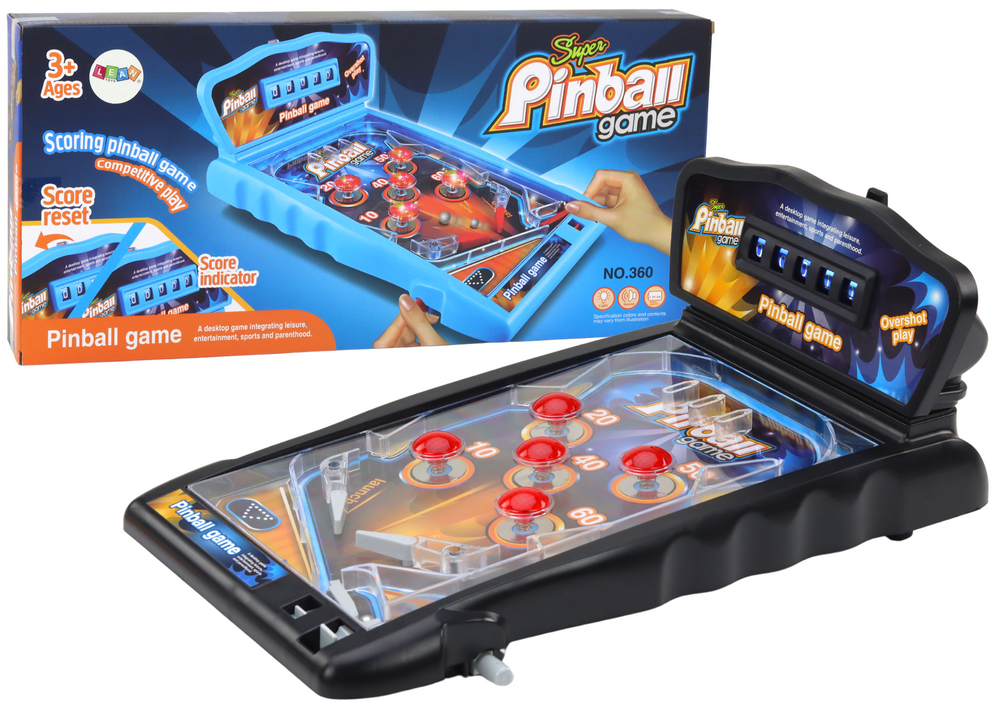 Arkadinis žaidimas „Pinball“ su garso ir šviesos efektais