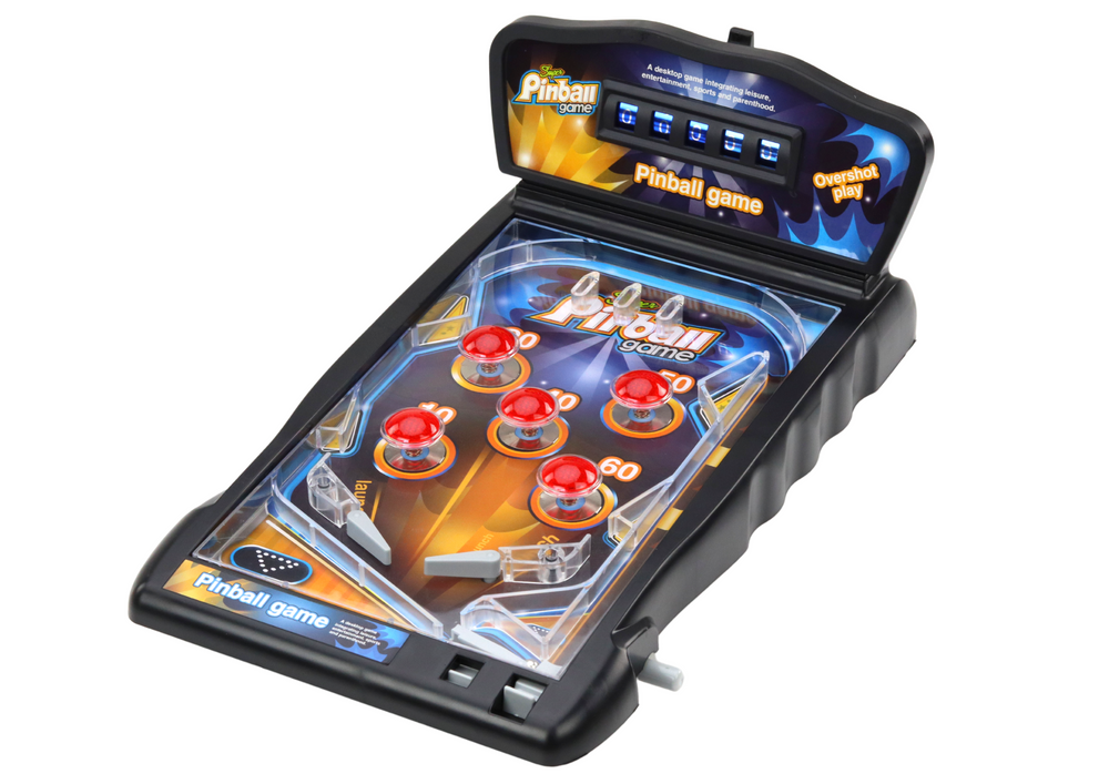 Arkadinis žaidimas „Pinball“ su garso ir šviesos efektais