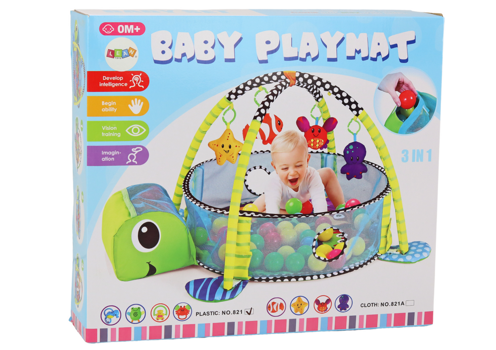 Žaidimų kilimėlis vaikams 3in1 vėžlys