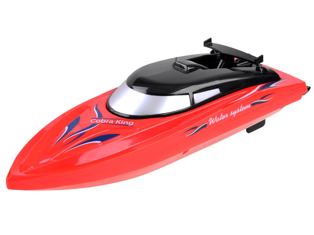 Nuotoliniu būdu valdoma valtis 2in1, krokodilas, raudona