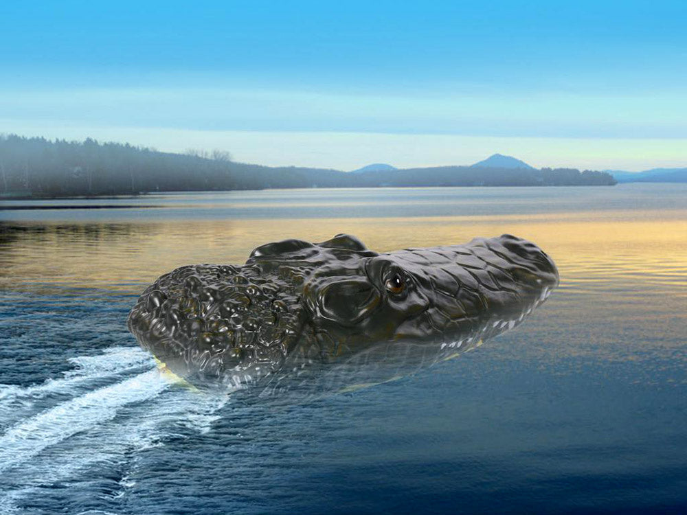 Nuotoliniu būdu valdoma valtis 2in1, krokodilas, raudona