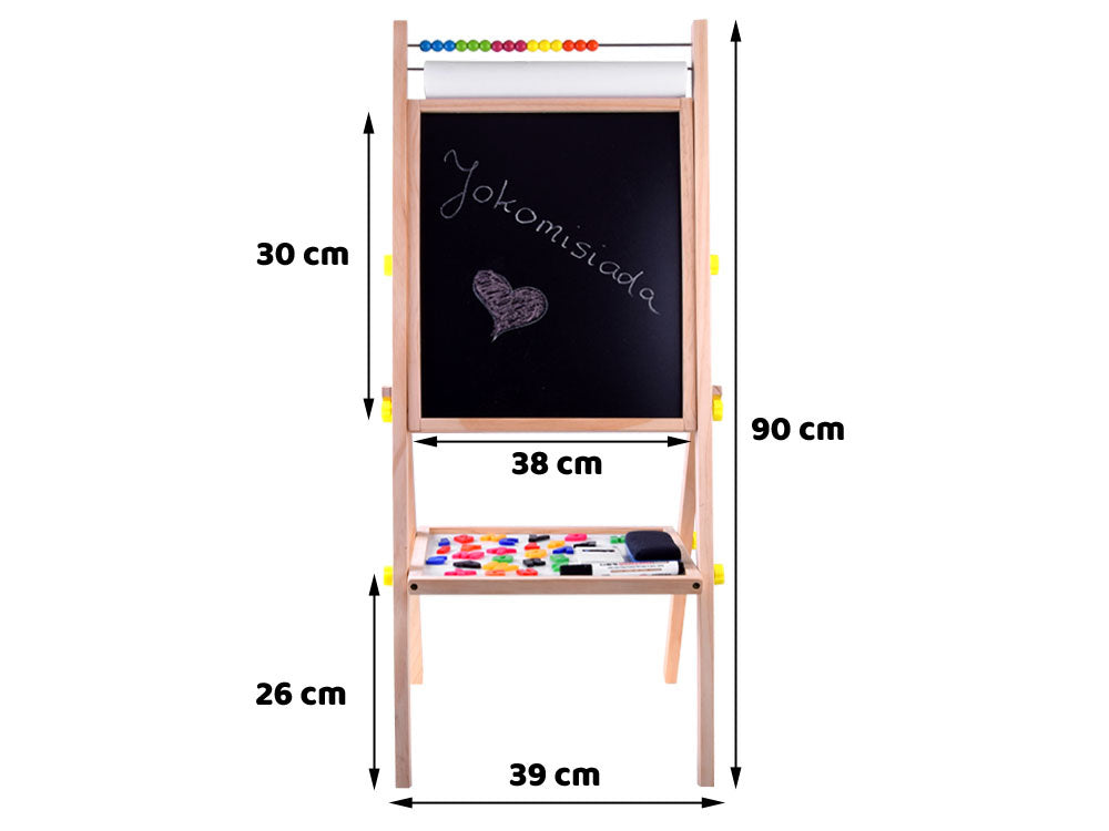 Medinė rašomoji lenta 3in1 su priedais