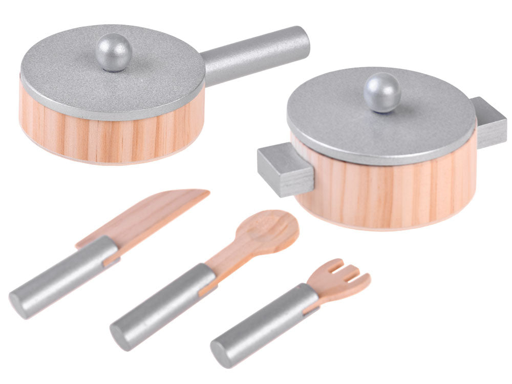 Balta medinė virtuvė vaikams