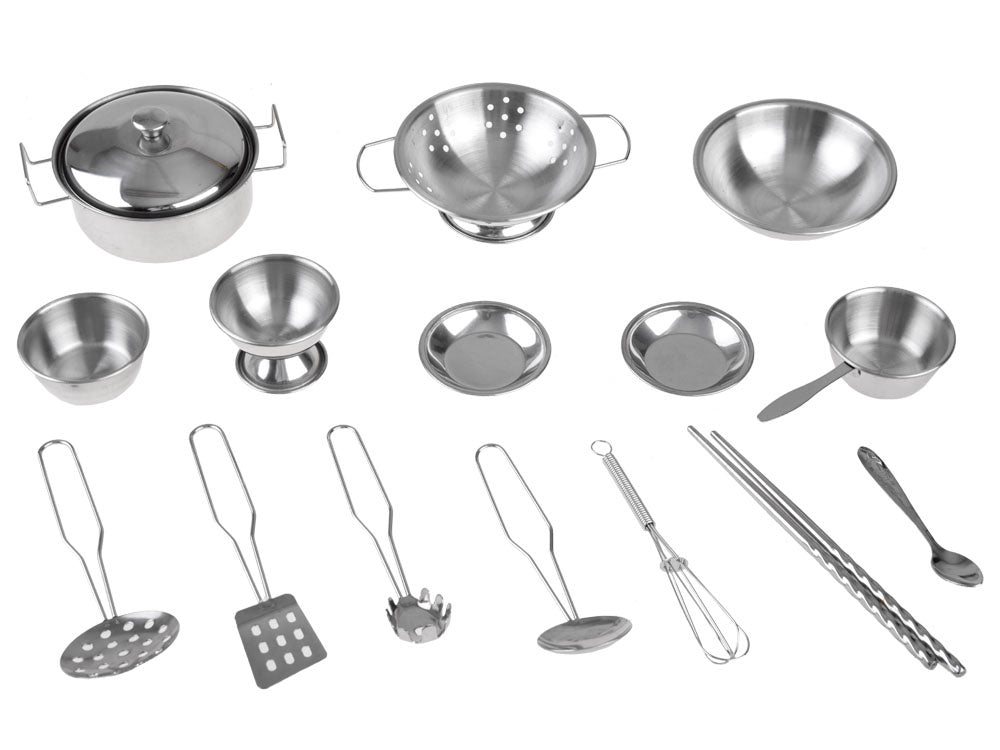 Medinė virtuvėlė vaikams su priedais, mėtų spalvos