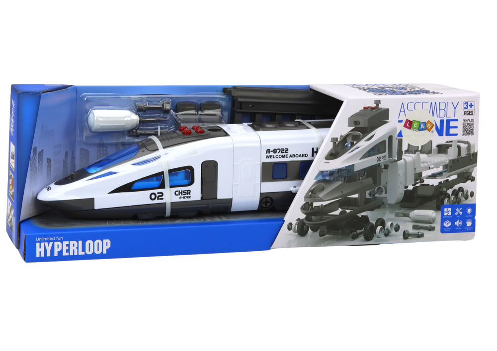 Traukinys su bėgiais garso ir šviesos efektais