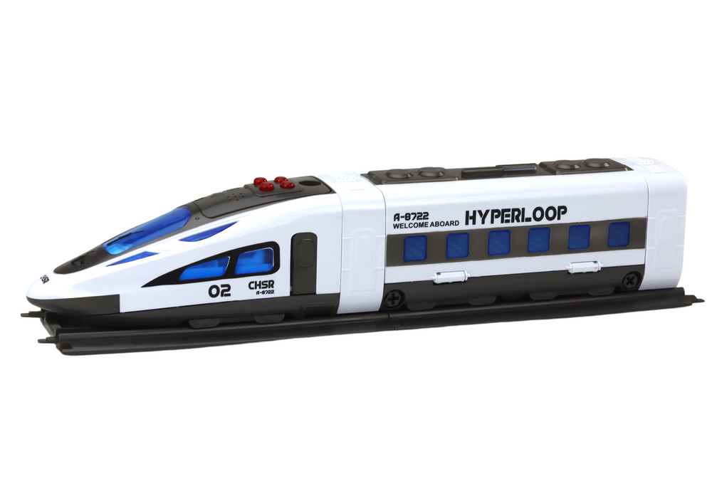 Traukinys su bėgiais garso ir šviesos efektais