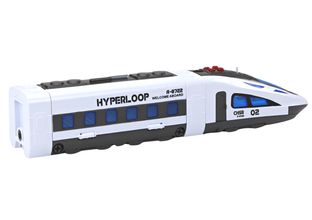 Traukinys su bėgiais garso ir šviesos efektais