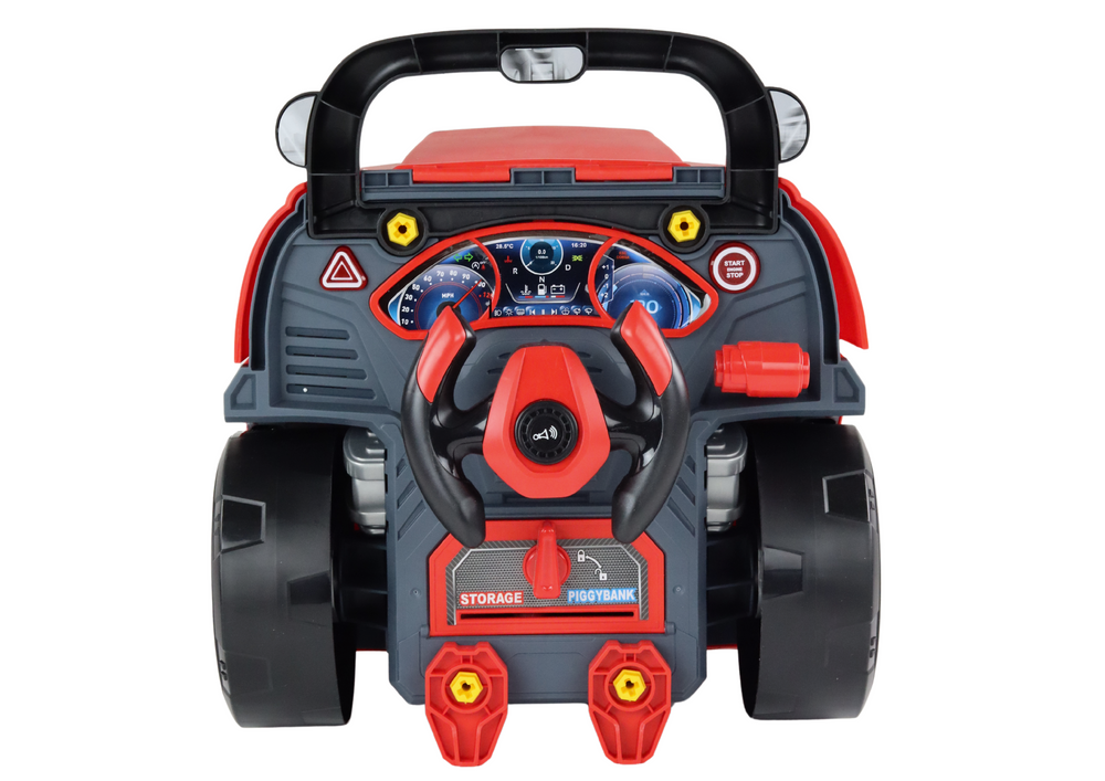 Sunkvežimio variklis dirbtuvės, raudonas