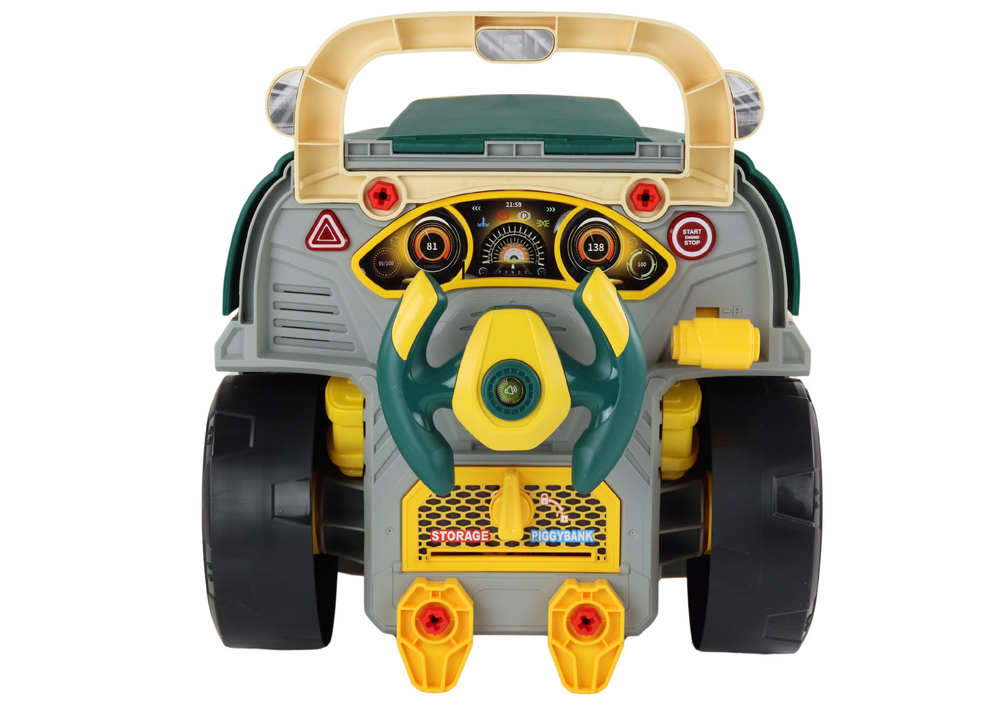 Sunkvežimio variklis dirbtuvės, žalias