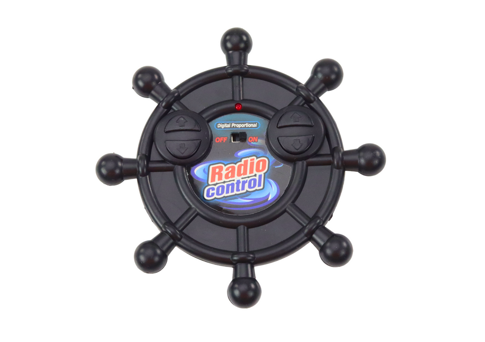 Nuotoliniu būdu valdoma policijos valtis 27MHz, mėlyna