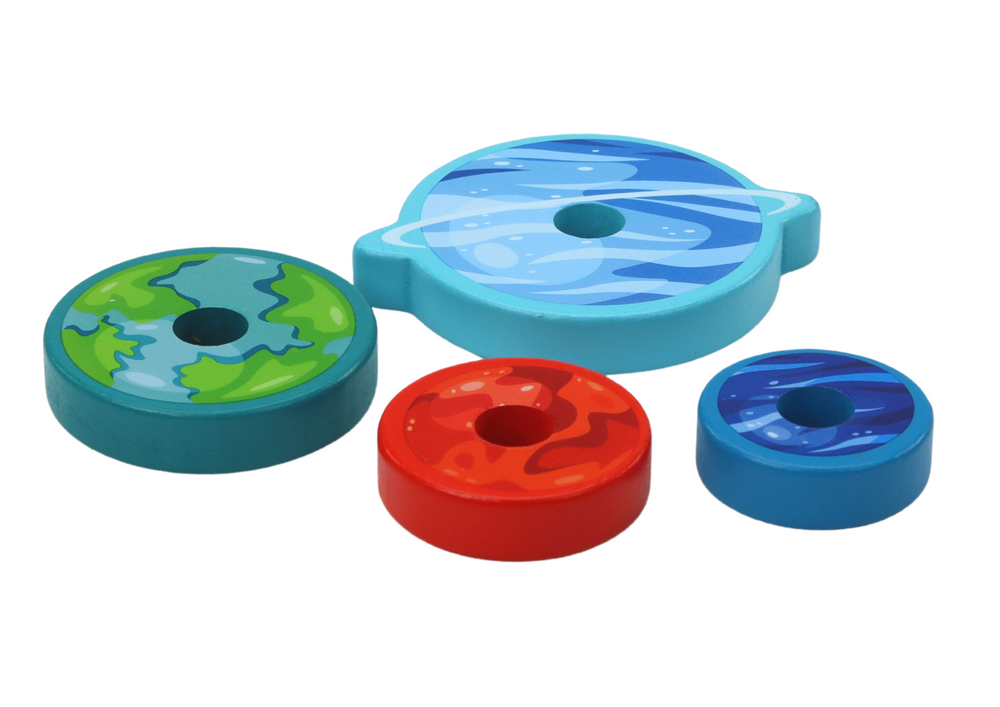 Medinė piramidė „Planetos“ 10 el.