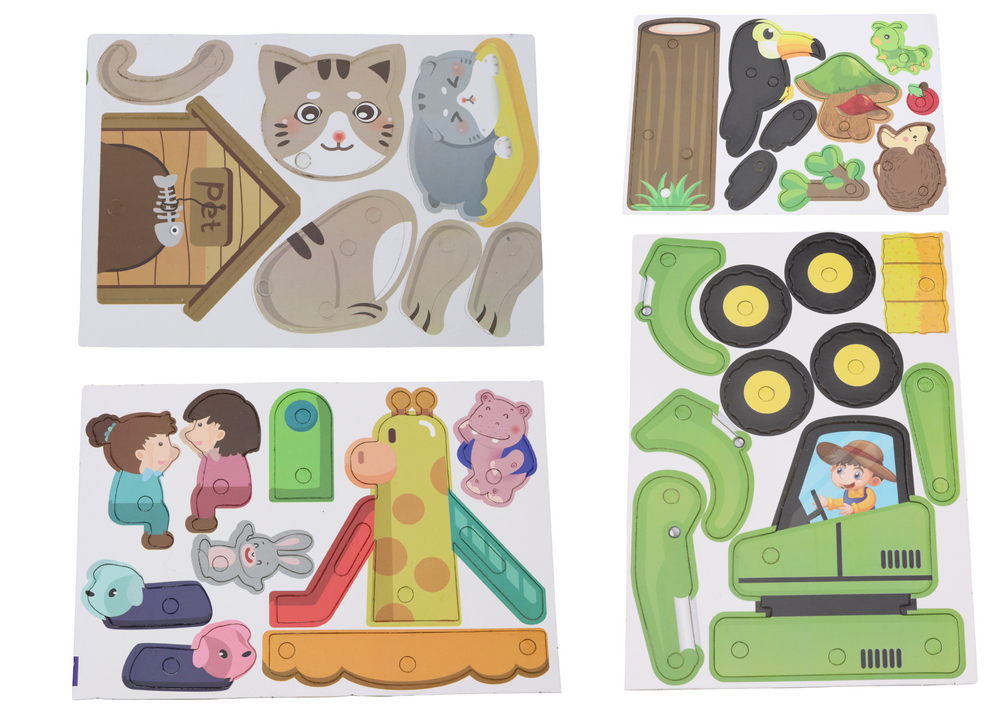 3D dinozaurų konstruktorius su grąžtu „Pasidaryk pats“