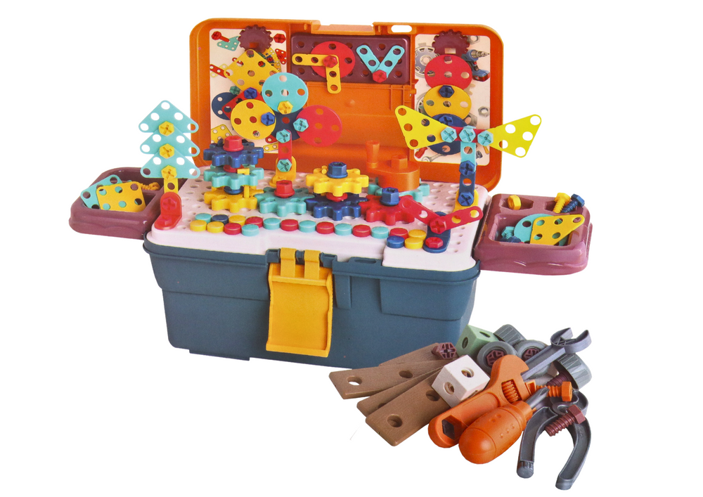 3D konstruktoriaus rinkinys lagamine su atsuktuvu