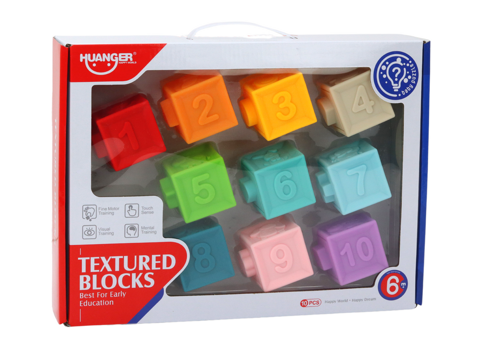 Sensorinės kaladėlės vaikams Formos, skaičiai, blokai