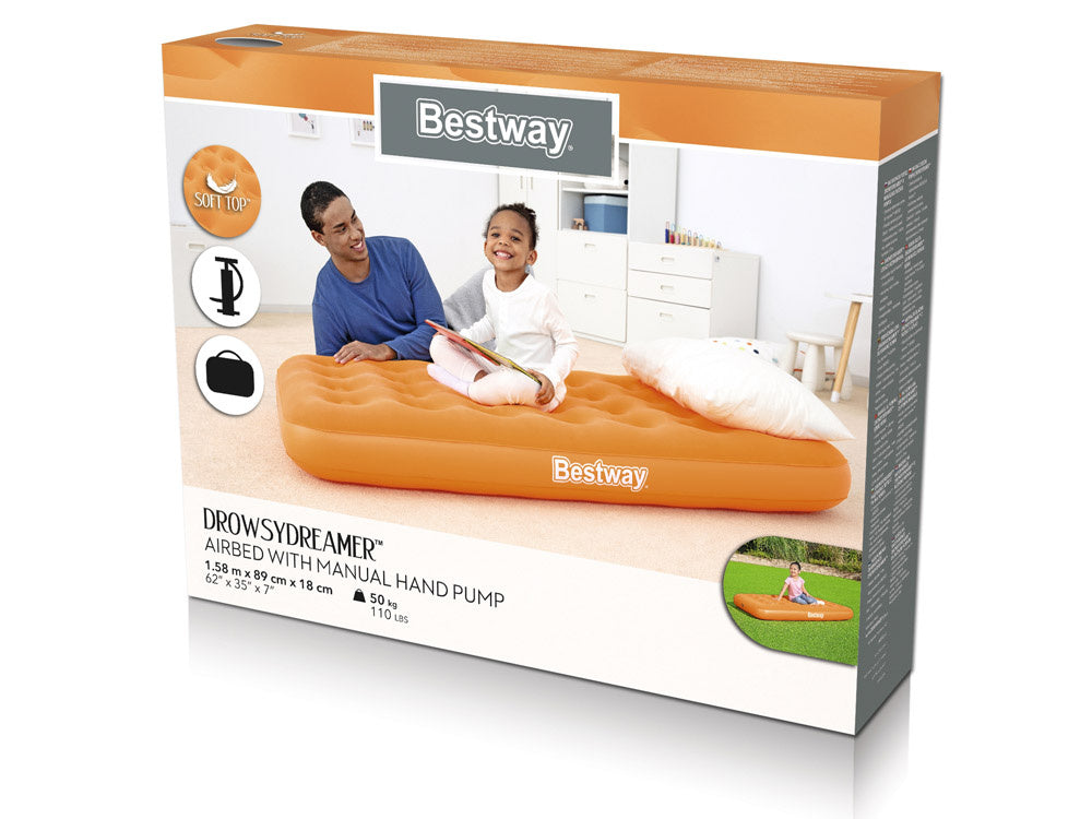 Pripučiamas čiužinys vaikams 183 cm x 69 cm Bestway, oranžinis