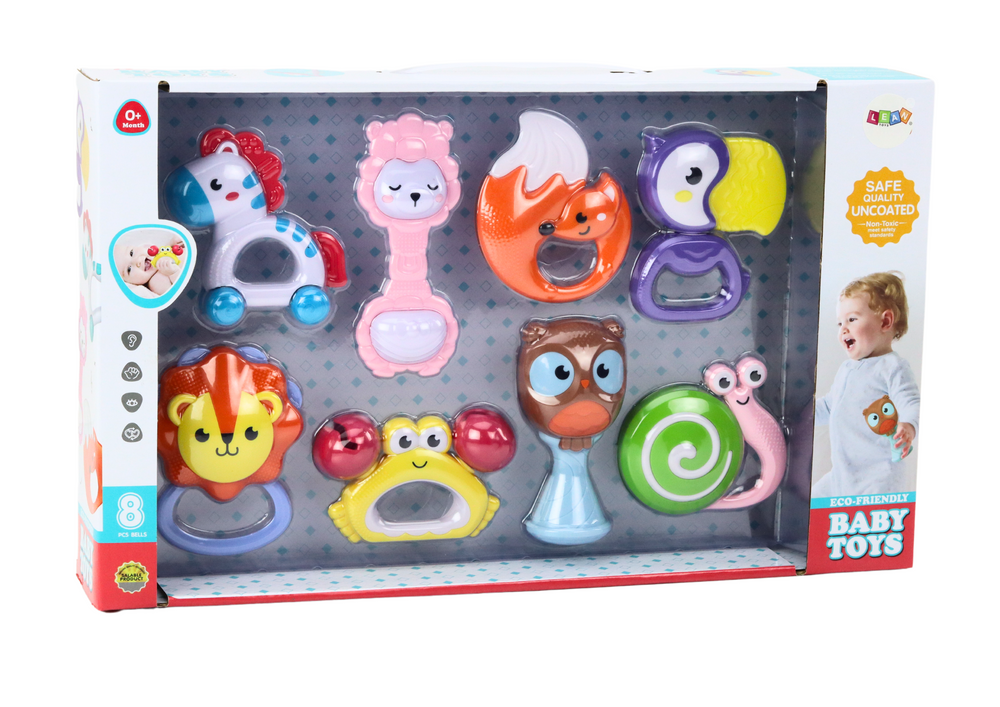 Vaikiškų barškučių rinkinys 8 vnt.