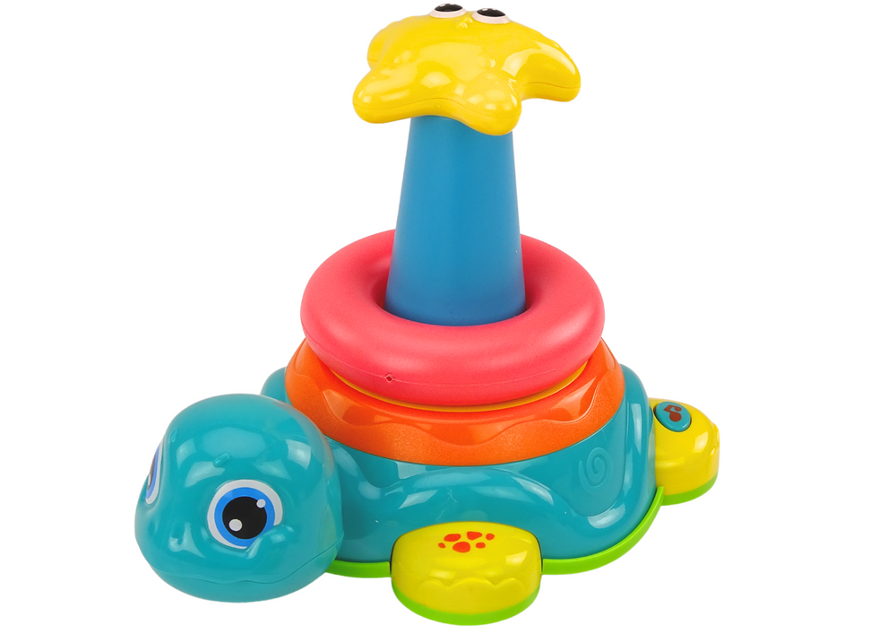 Edukacinė piramidė vėžliukas su garso ir šviesos efektais