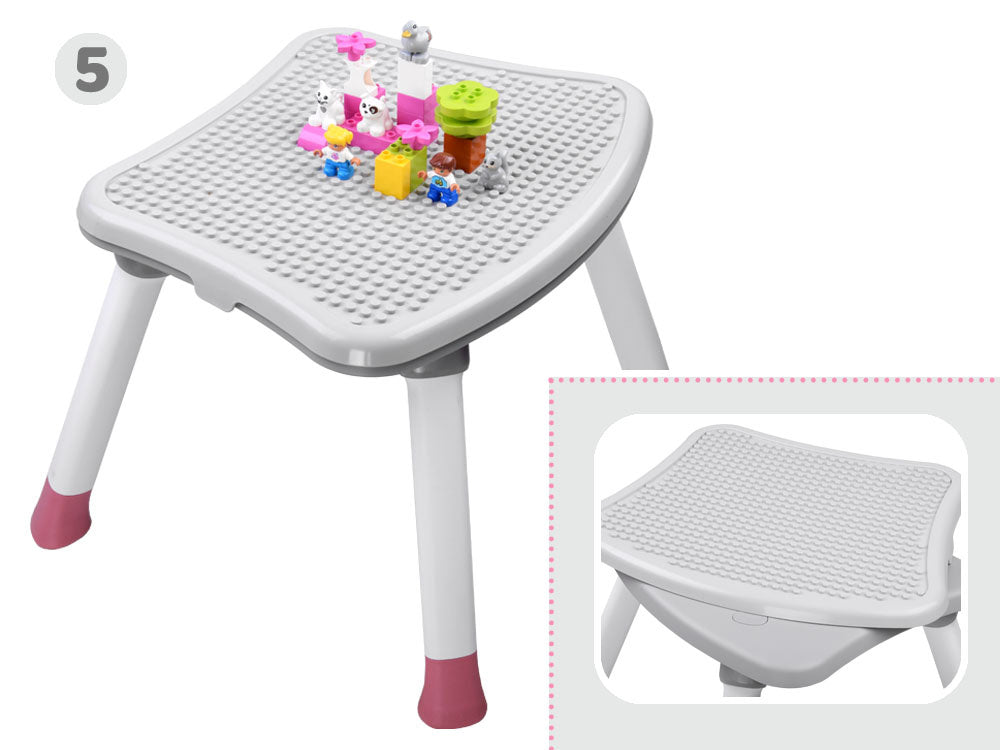 Vaikiška maitinimo kėdė 6in1, rožinė