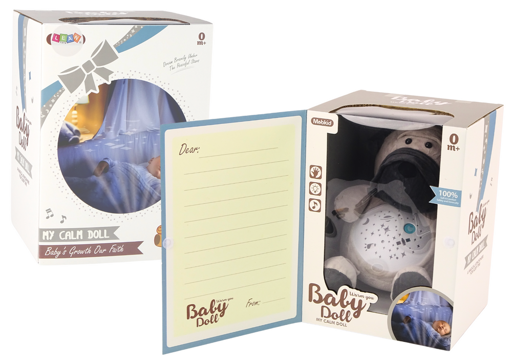 Pliušinis šuniukas miegui su garso ir šviesos efektais