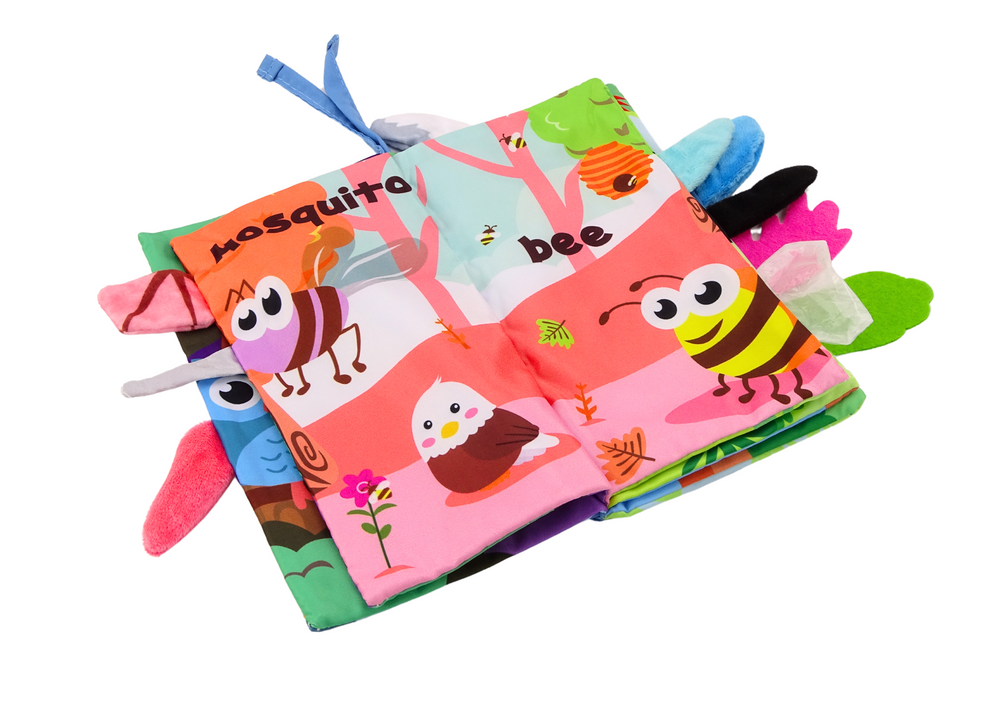 Edukacinė minkšta knyga su gyvūnais