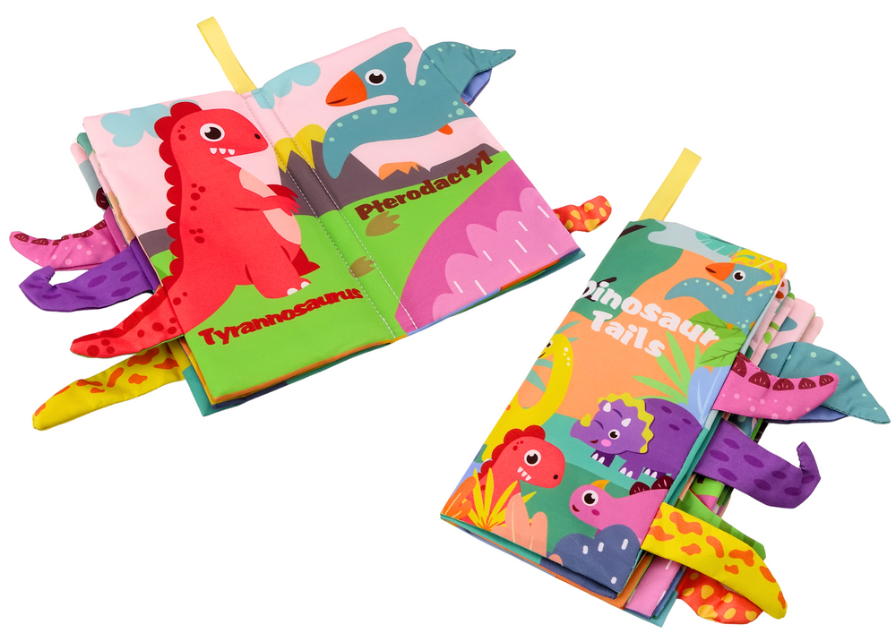 Edukacinė minkšta knyga su dinozaurais
