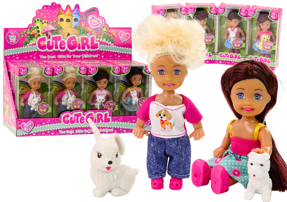 Mini lėlė su šuniuku