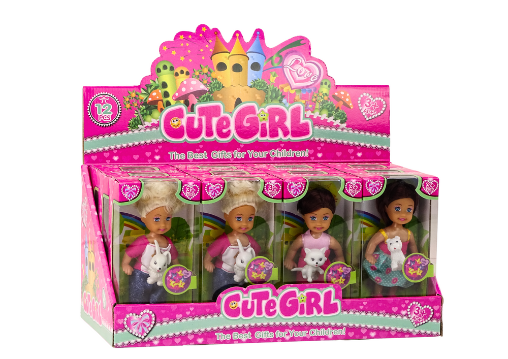 Mini lėlė su šuniuku