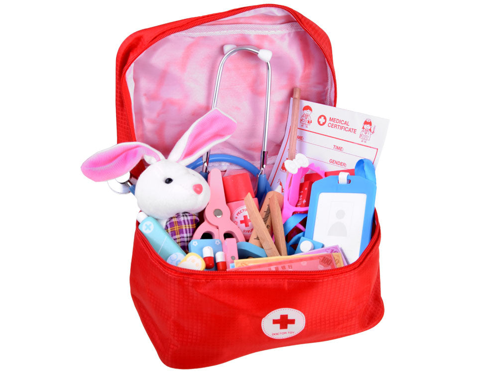 Medinių gydytojo aksesuarų rinkinys