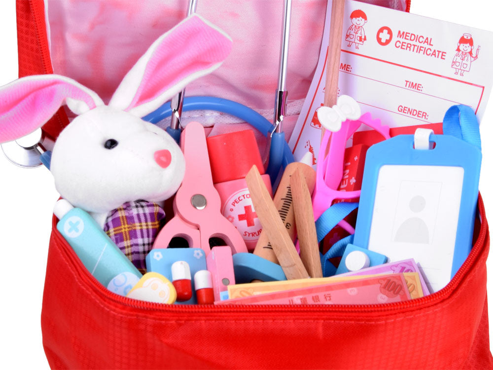 Medinių gydytojo aksesuarų rinkinys