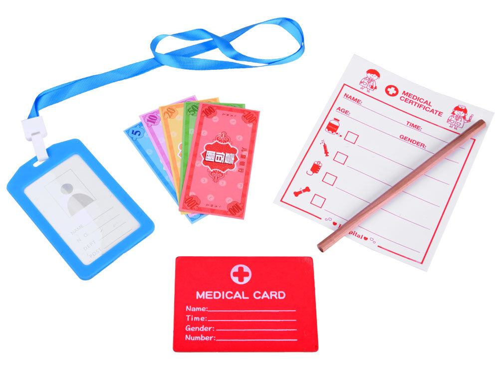 Medinių gydytojo aksesuarų rinkinys