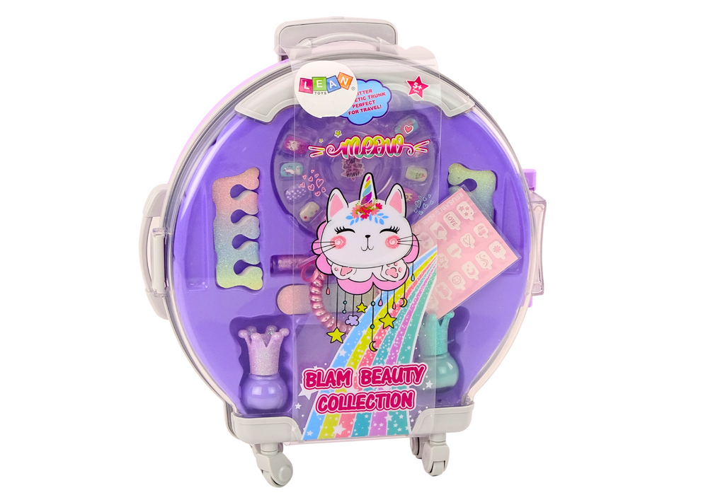 Nagų makiažo ir kosmetikos rinkinys dėkle 9 el.