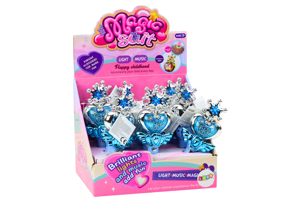 Princesės lazdelė su garso ir šviesos efektais, mėlyna