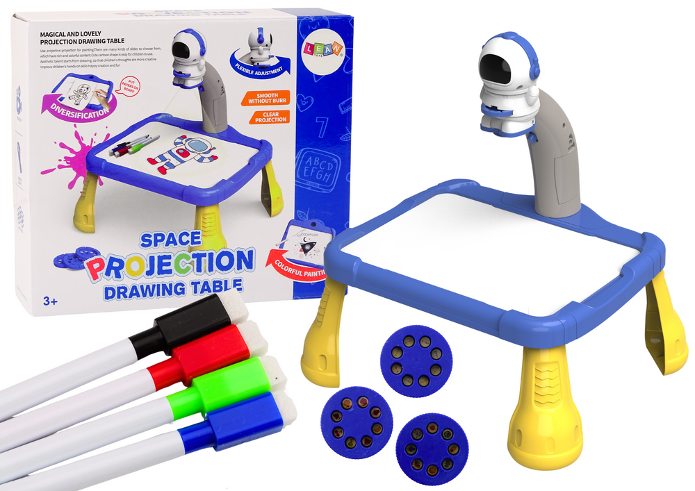 Piešimo stalas su projektoriumi kosmoso tematika