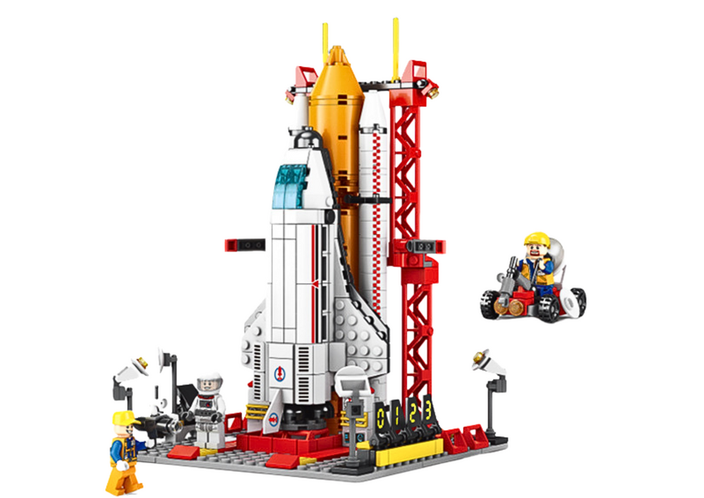 Kosminės raketos ir paleidimo platformos konstruktoriaus rinkinys 500 el.