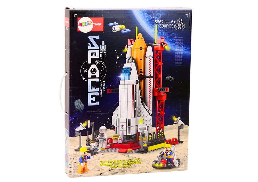 Kosminės raketos ir paleidimo platformos konstruktoriaus rinkinys 500 el.