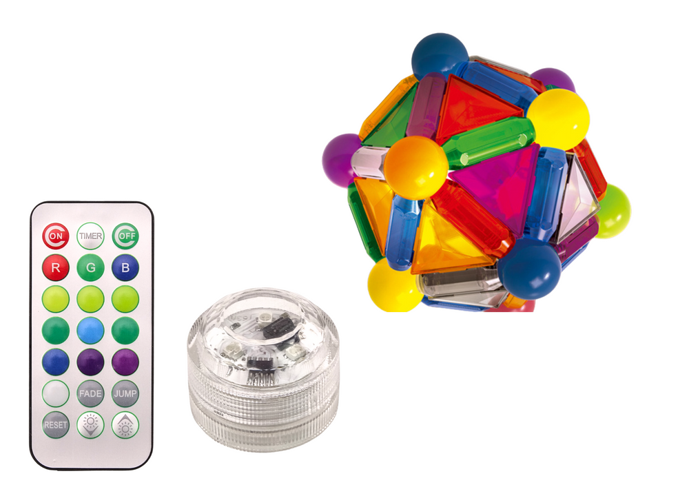 Magnetinės konstruktorius su apšvietimo efektais 154 el.