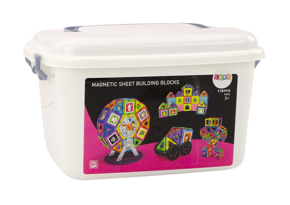 Magnetinis kaladėlių rinkinys vaikams 118 el.